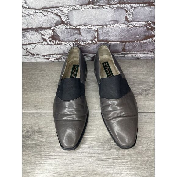 Florsheim Handmade Gray Leather Slip On Loafers Dress Shoes Men Sz 9.5D US/43EU - Picture 11 of 16